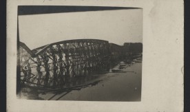 Zniszczony most na rzece Styr. Maj 1919 r.